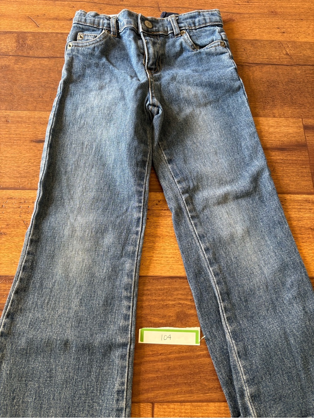 The Children's Place Girls Medium Wash Flare Denim Jeans Adjustable Waist Size 5
